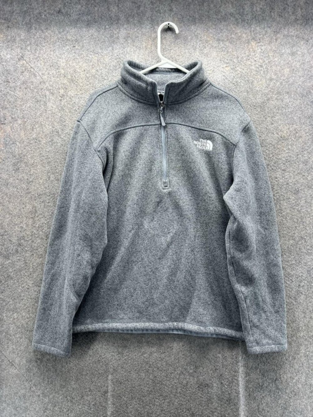 The North Face Pullover Mens XL Gray 1/4 Zip Long Sleeve Fleece Casual Top